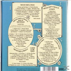 Rückseite einer CD-Hülle mit mehreren Panels, die Songs, Tracks und Credits auflisten.