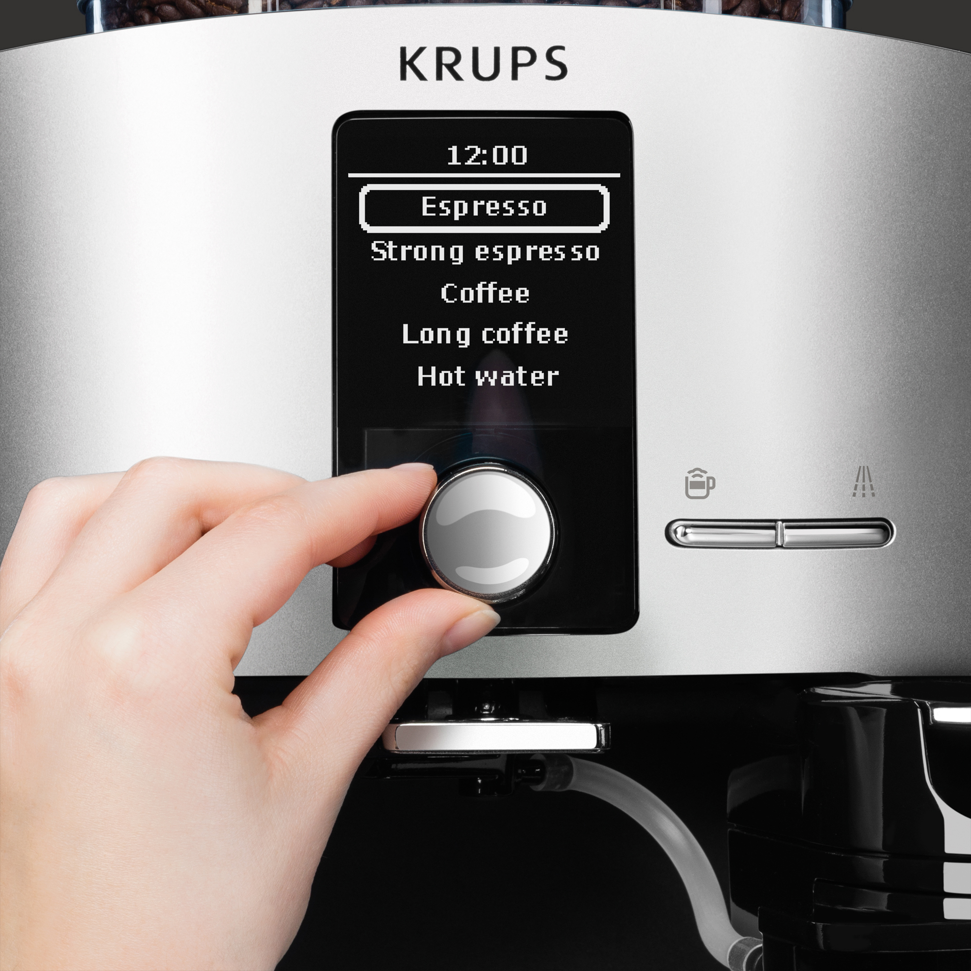 KRUPS EA829E Latt´Espress Kaffeevollautomat Silber