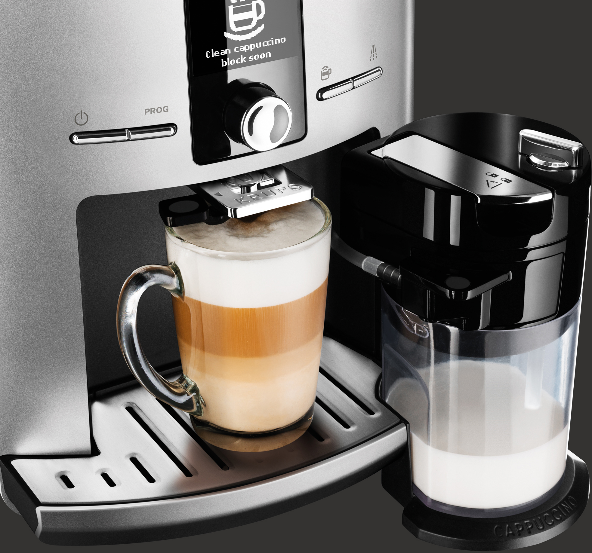 KRUPS EA829E Latt´Espress Kaffeevollautomat Silber