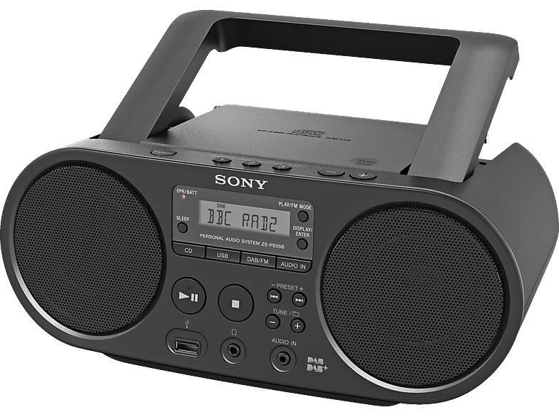 Sony Mpe Radio Portable Boombox Cd (zsps55b.ced)