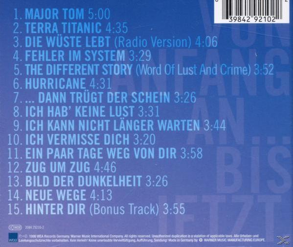 Peter Schilling - Von Anfang An...Bis Jetzt  - (CD)