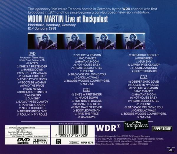 Moon Martin - Live At Rockpalast-1981  - (CD + DVD Audio)