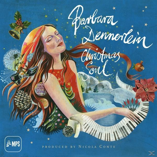 Albumcover für 'Christmas Soul' von Barbara Dennerlein, mit einer Illustration.