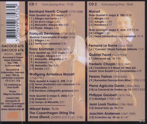 The Copenhagen String Trio Beier - FLUTE QUARTETS  - (CD)