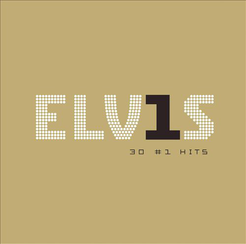 CD borító ELVIS 1 szöveggel. A háttér arany.