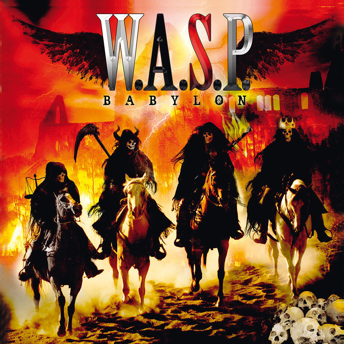 A W.A.S.P. 'Babylon' albumának borítója, négy lovassal.