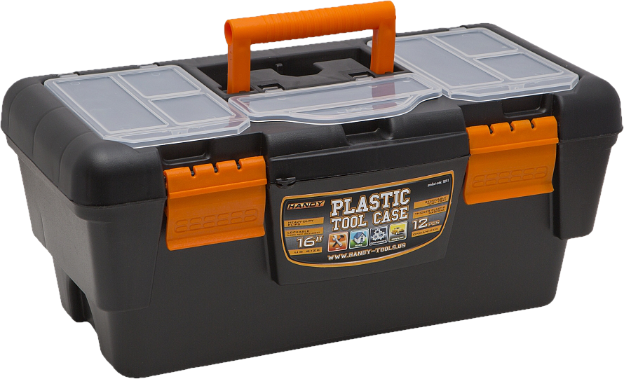 HANDY Műanyag szerszámtartó láda 16" - 400x220x180 mm