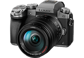 PANASONIC Lumix G DMC-G70, 14-140mm, 16 MP, Argent - Appareil photo à objectif interchangeable Argent