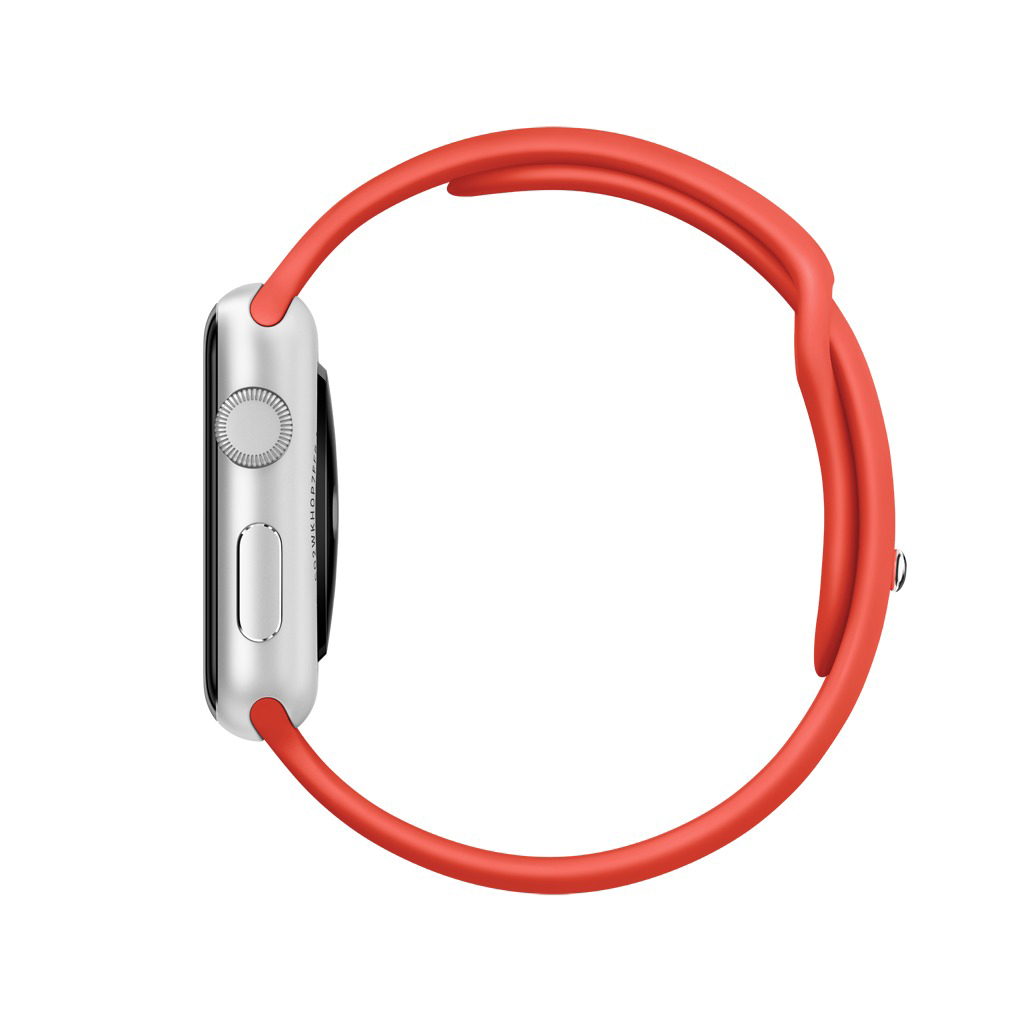 APPLE Watch Sport 42mm Aluminiumgehäuse mit Sportarmband, 140-210 mm, orange