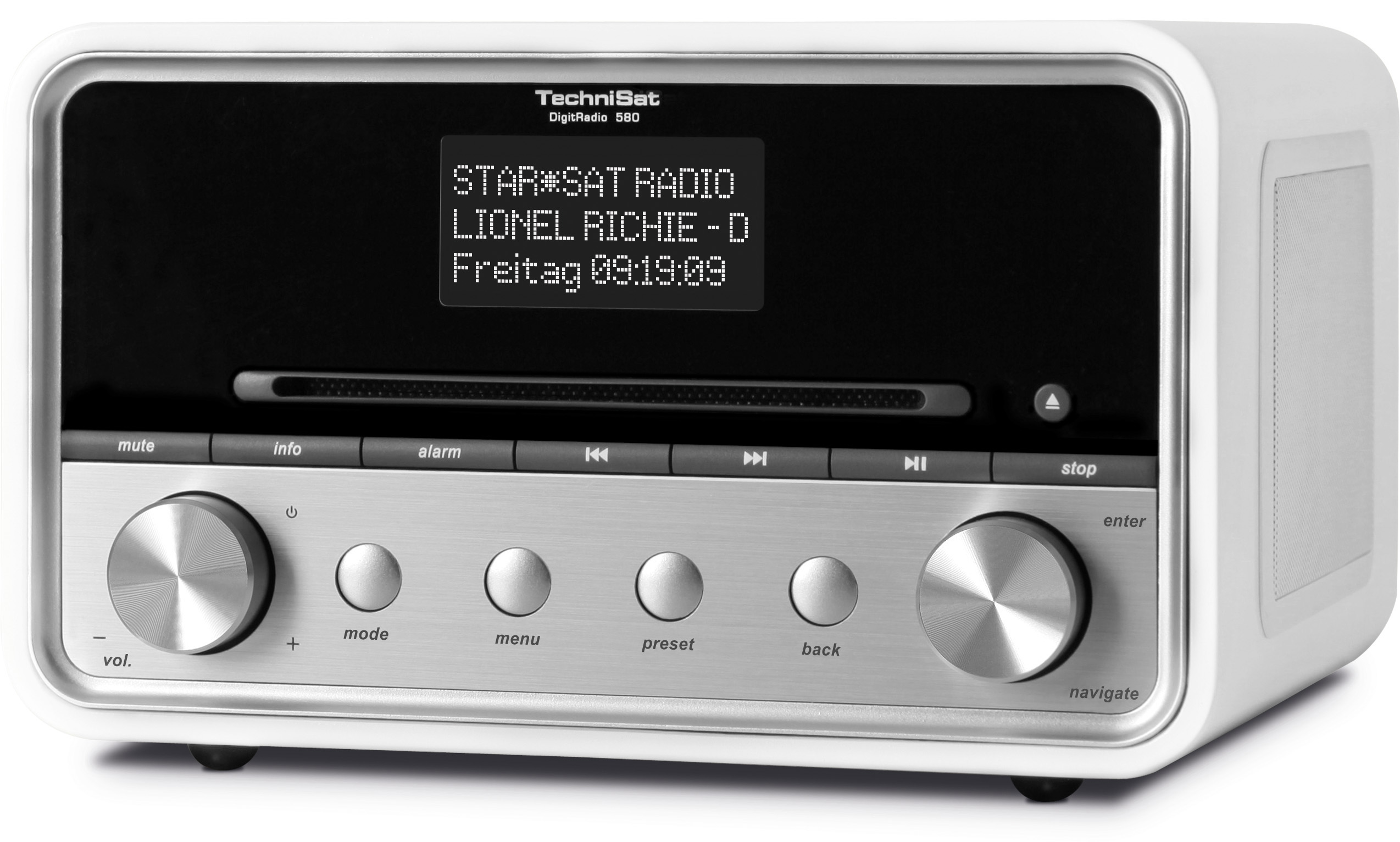 TECHNISAT DigitRadio 580 Digitalradio, Digital, DAB, Internet Radio, Weiß
