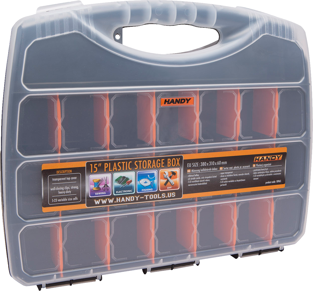 HANDY Kelléktároló doboz 15" - 380 x 310 60 mm