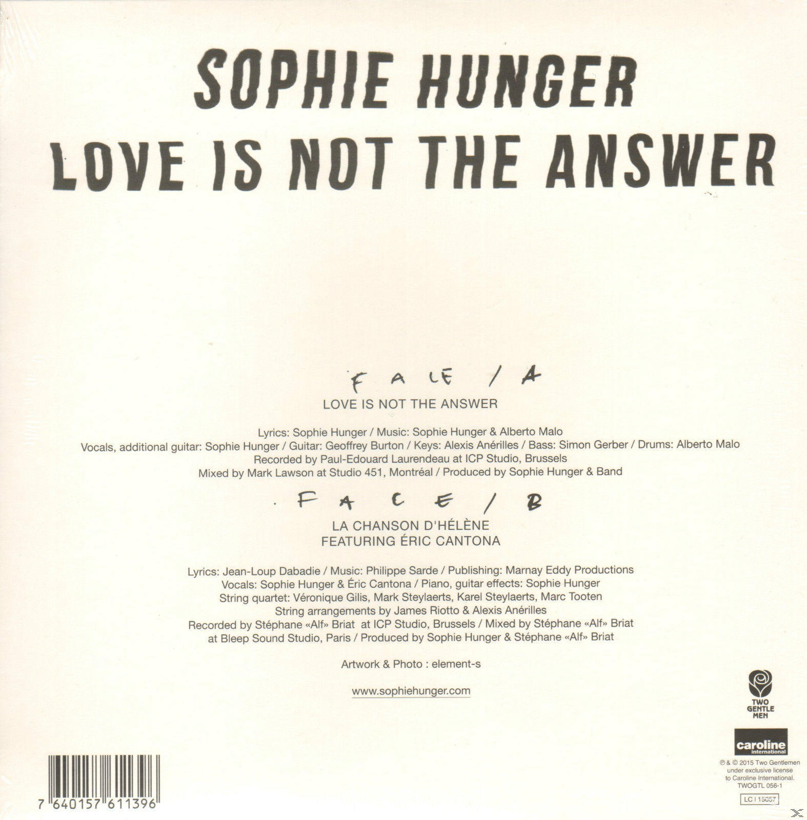 Love Isn\'t - Sophie - Hunger (Vinyl) Answer The