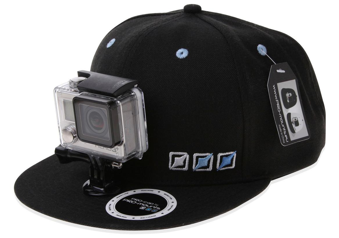 PRO-MOUNTS PRO-Cap Zwart (PMT2014GP77) Pet met Action cam ondersteuning