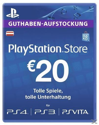 PlayStationStore Guthaben-Aufstockung 20 € [PS4, PS3, PS Vita PSN Code - österreichisches Konto]
