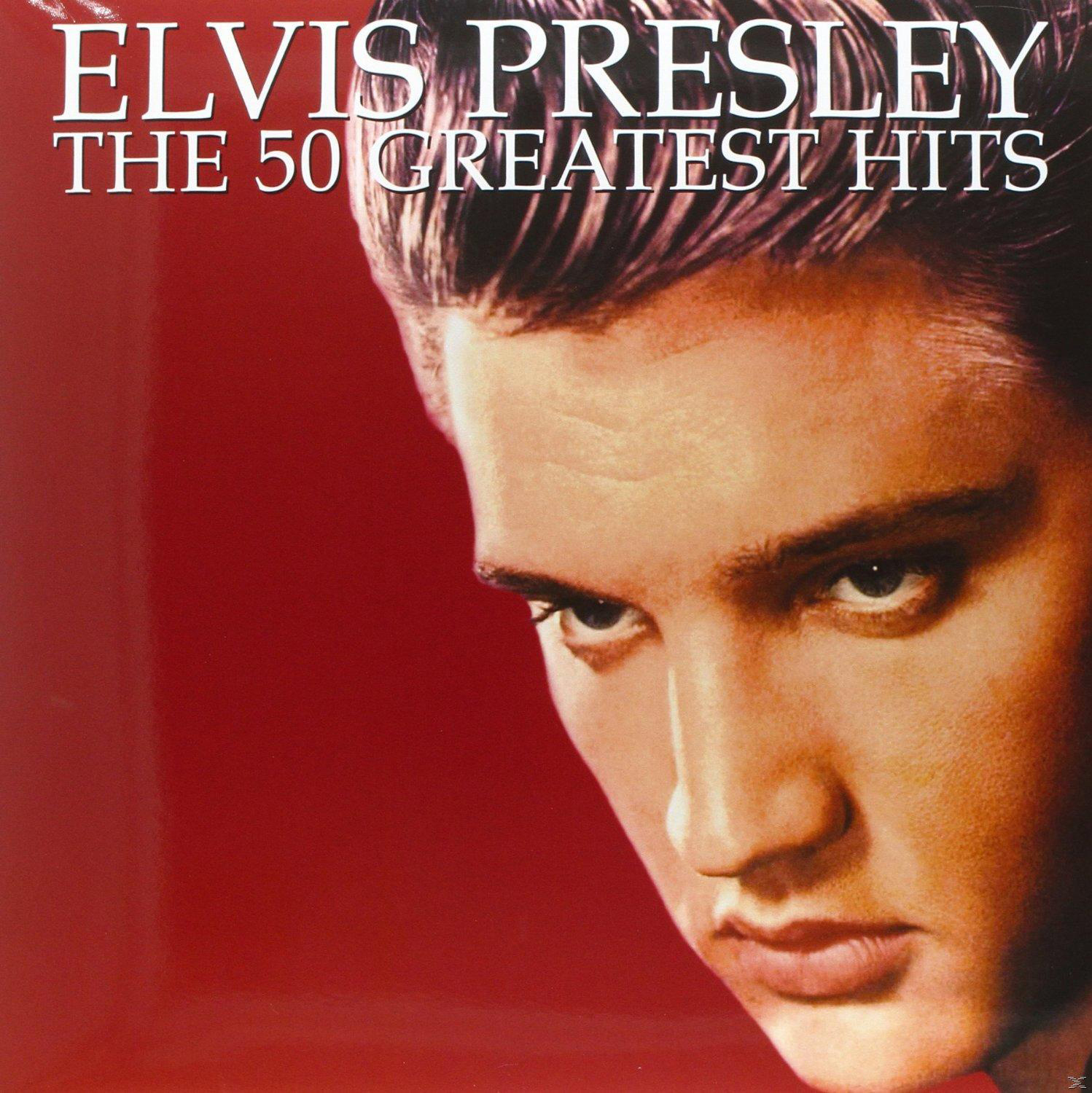 Elvis Presley az albumborítón. Közelkép az arcáról, piros háttér, cím szövege.