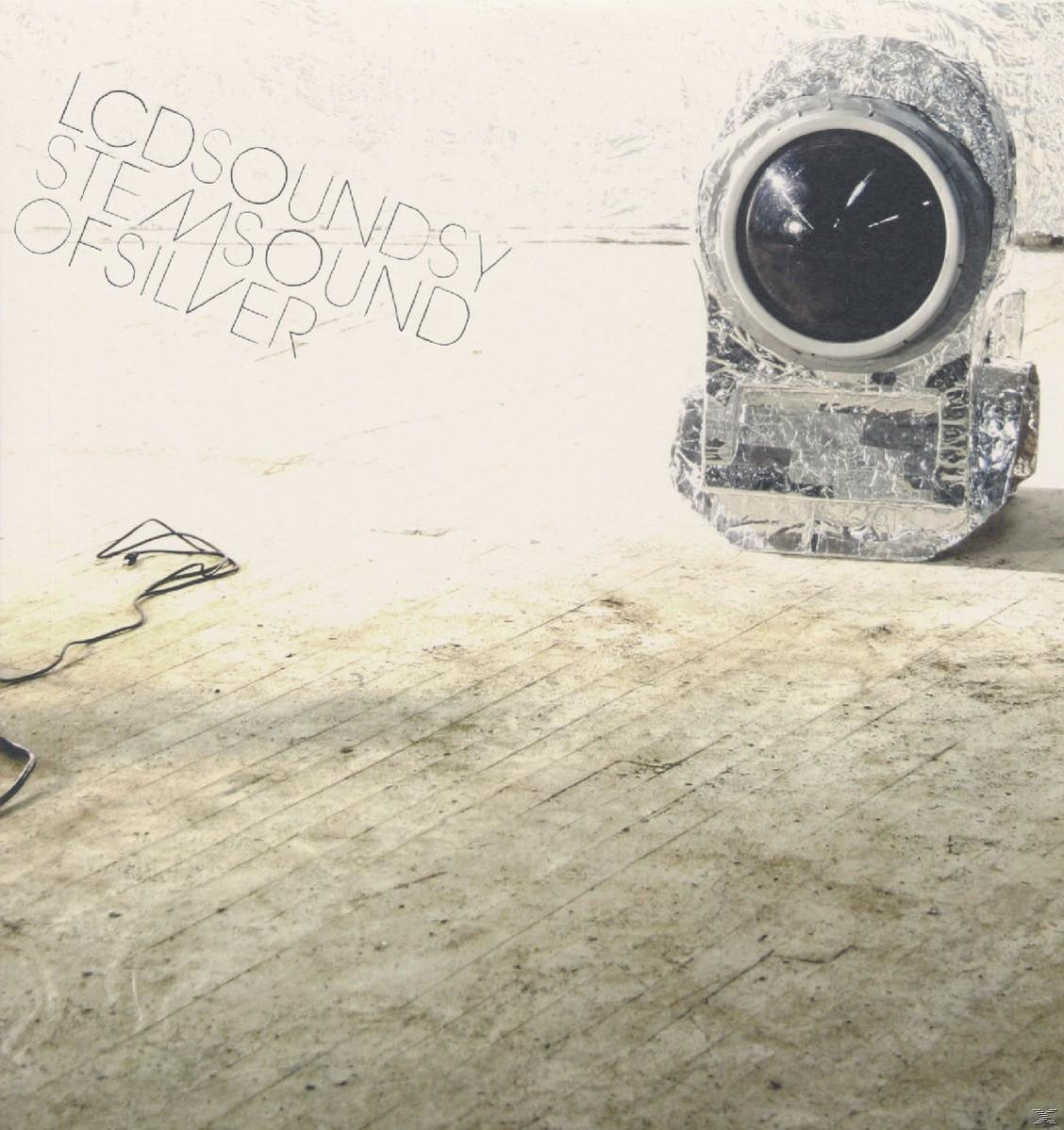 Albumcover mit einer Kamera im Retro-Stil. Titel: LCD Soundsystem. Der Hintergrund ist weiß und grau.