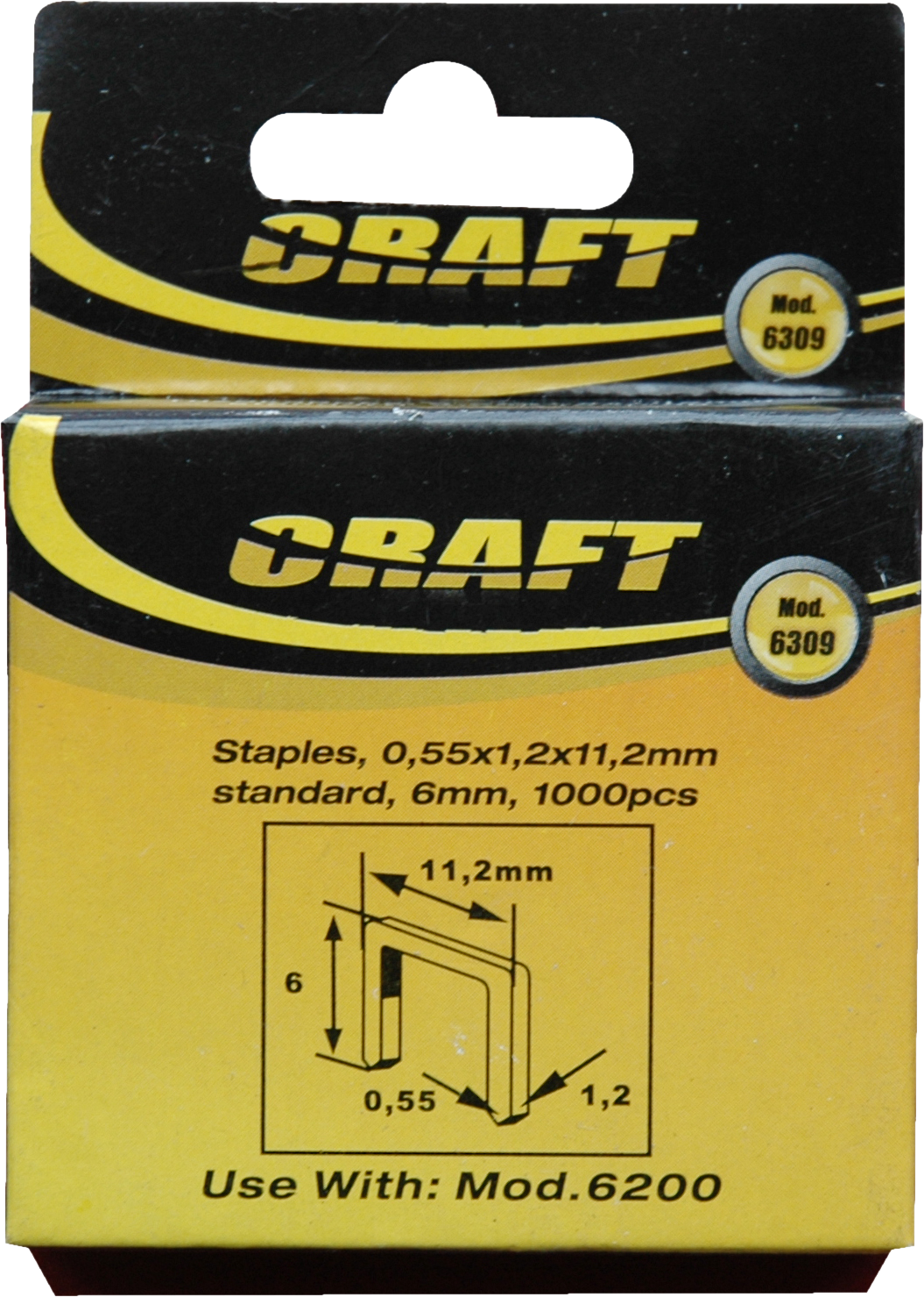 CRAFT 6309 Tűzőkapocs 6mm 1000 db