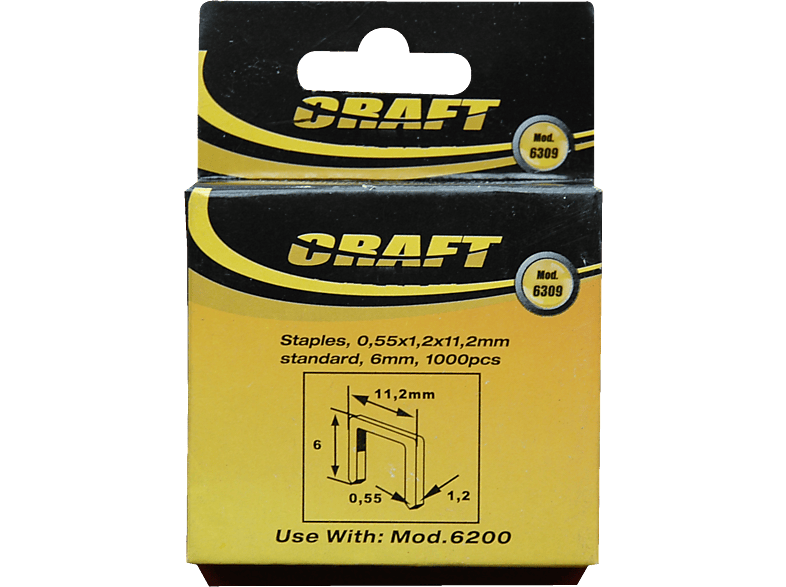 CRAFT 6309 Tűzőkapocs 6mm 1000 db