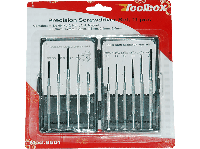 TOOLBOX 6501 Precíziós csavarhúzó készlet 11 db-os