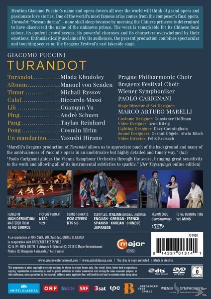 DVD-Cover mit Text und Bildern einer Oper. Namen sind aufgelistet. Bühnenszenen unten.