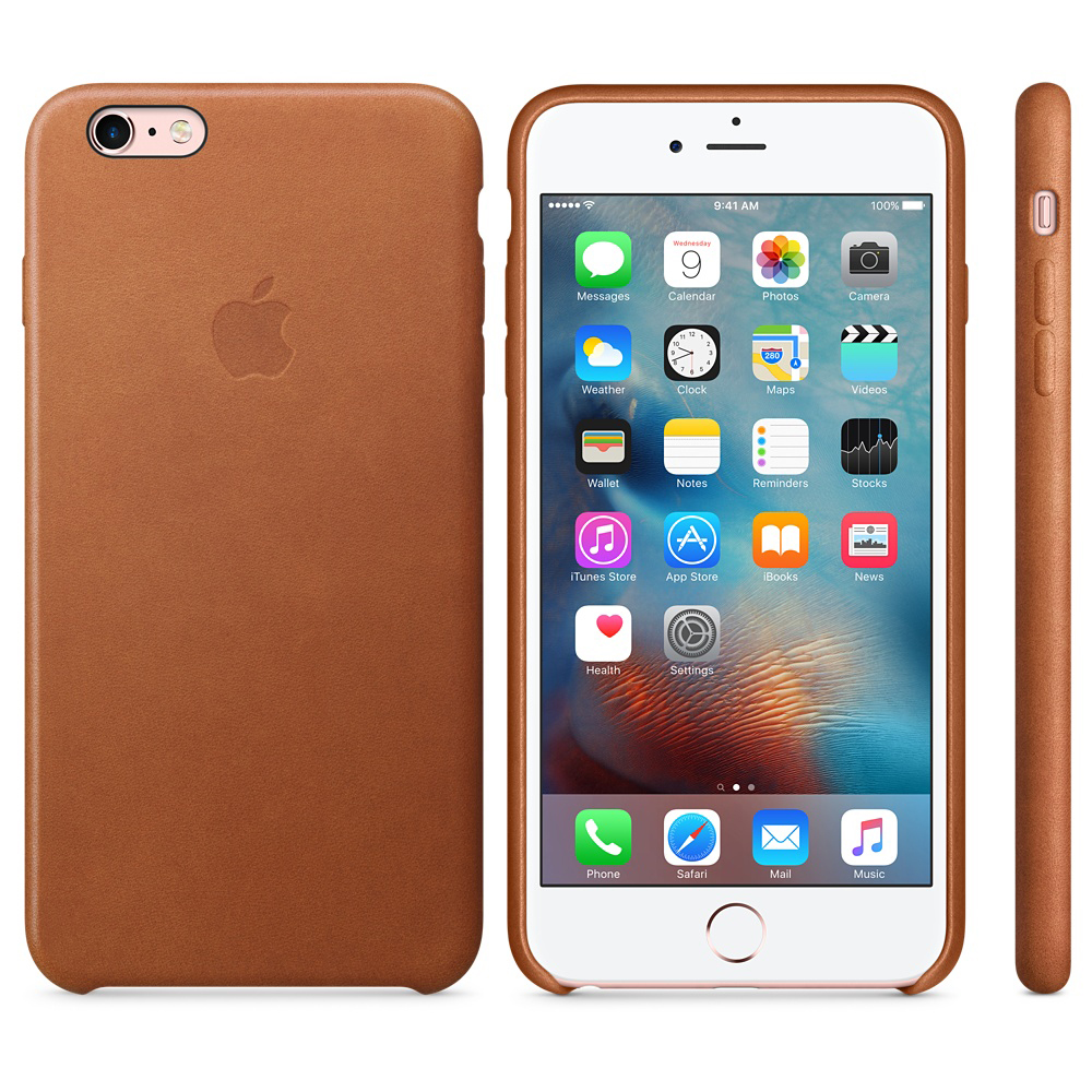 APPLE iPhone 6s Plus Leder Case, Backcover, Apple, iPhone 6s Plus, Braun
