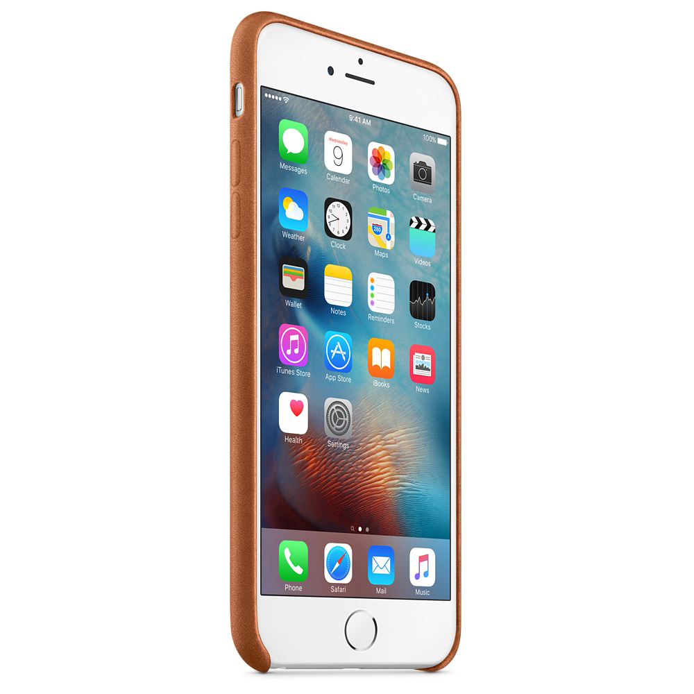 APPLE iPhone 6s Plus Leder Case, Backcover, Apple, iPhone 6s Plus, Braun