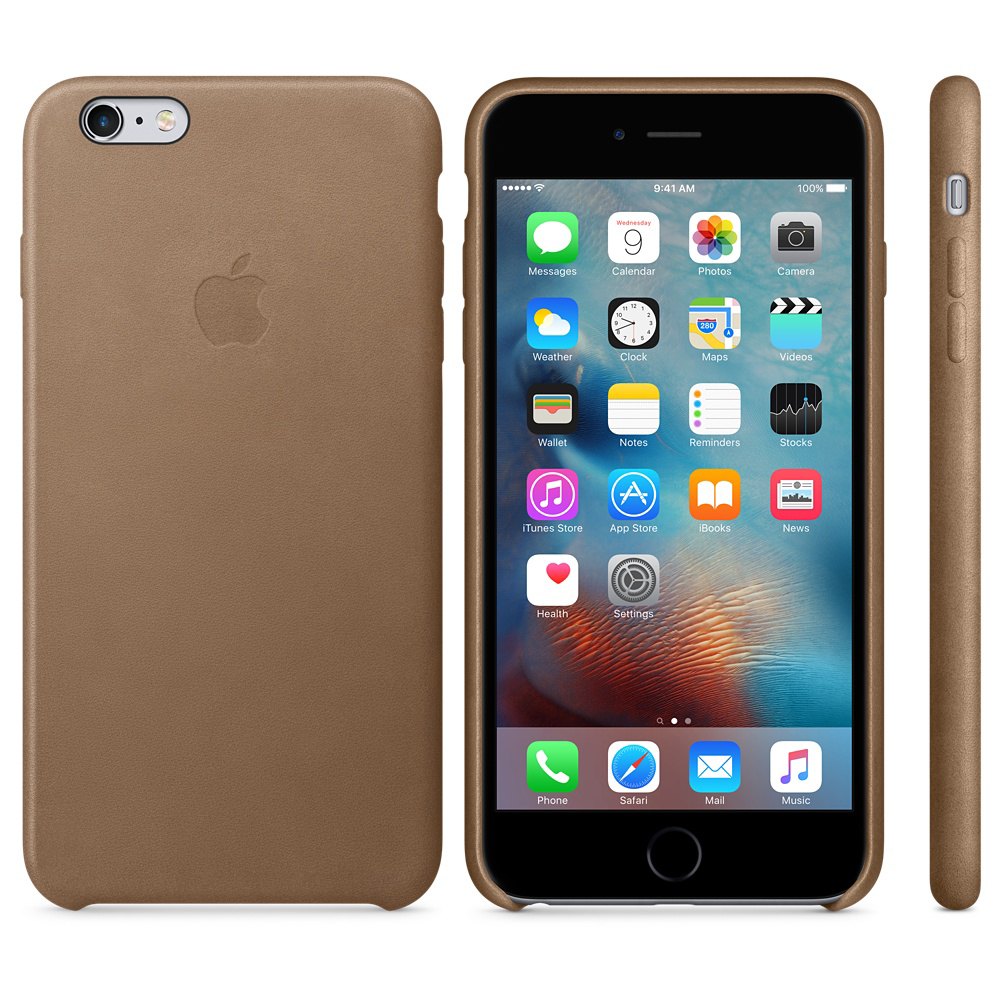 APPLE iPhone 6s Plus Leder Case, Backcover, Apple, iPhone 6s Plus, Braun