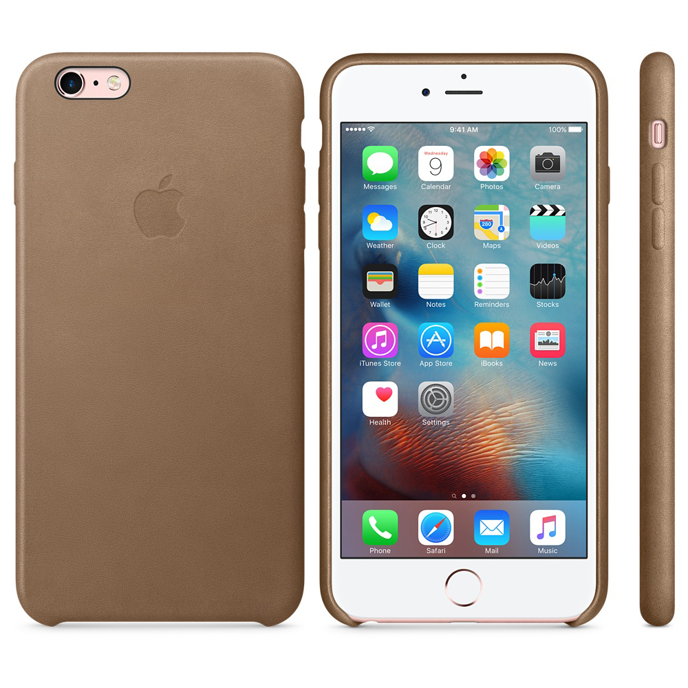 APPLE iPhone 6s Plus Leder Case, Backcover, Apple, iPhone 6s Plus, Braun