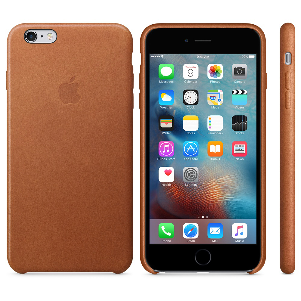 APPLE iPhone 6s Plus Leder Case, Backcover, Apple, iPhone 6s Plus, Braun