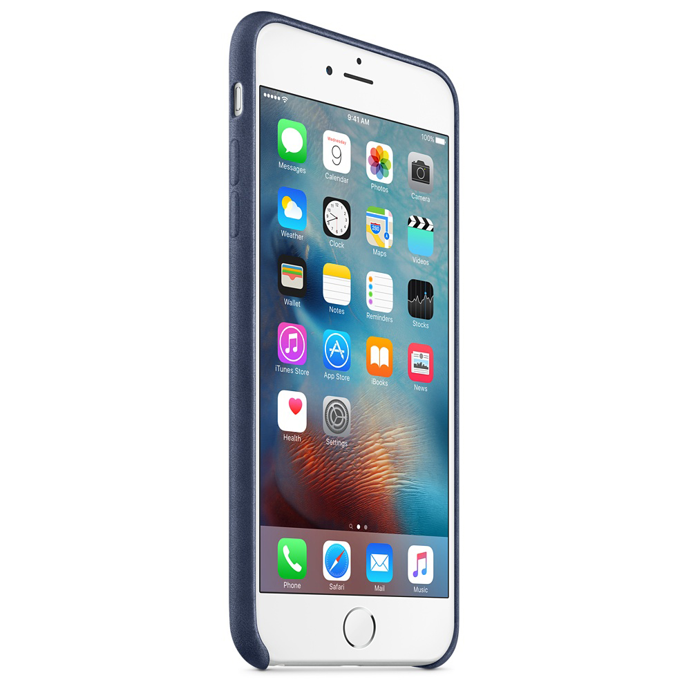 APPLE iPhone 6s Plus Leder Case, Backcover, Apple, iPhone 6s Plus, Blau