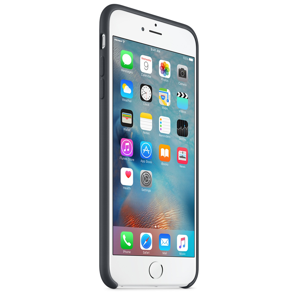 APPLE Silikon Case, Backcover, Apple, iPhone 6s Plus, Anthrazit
