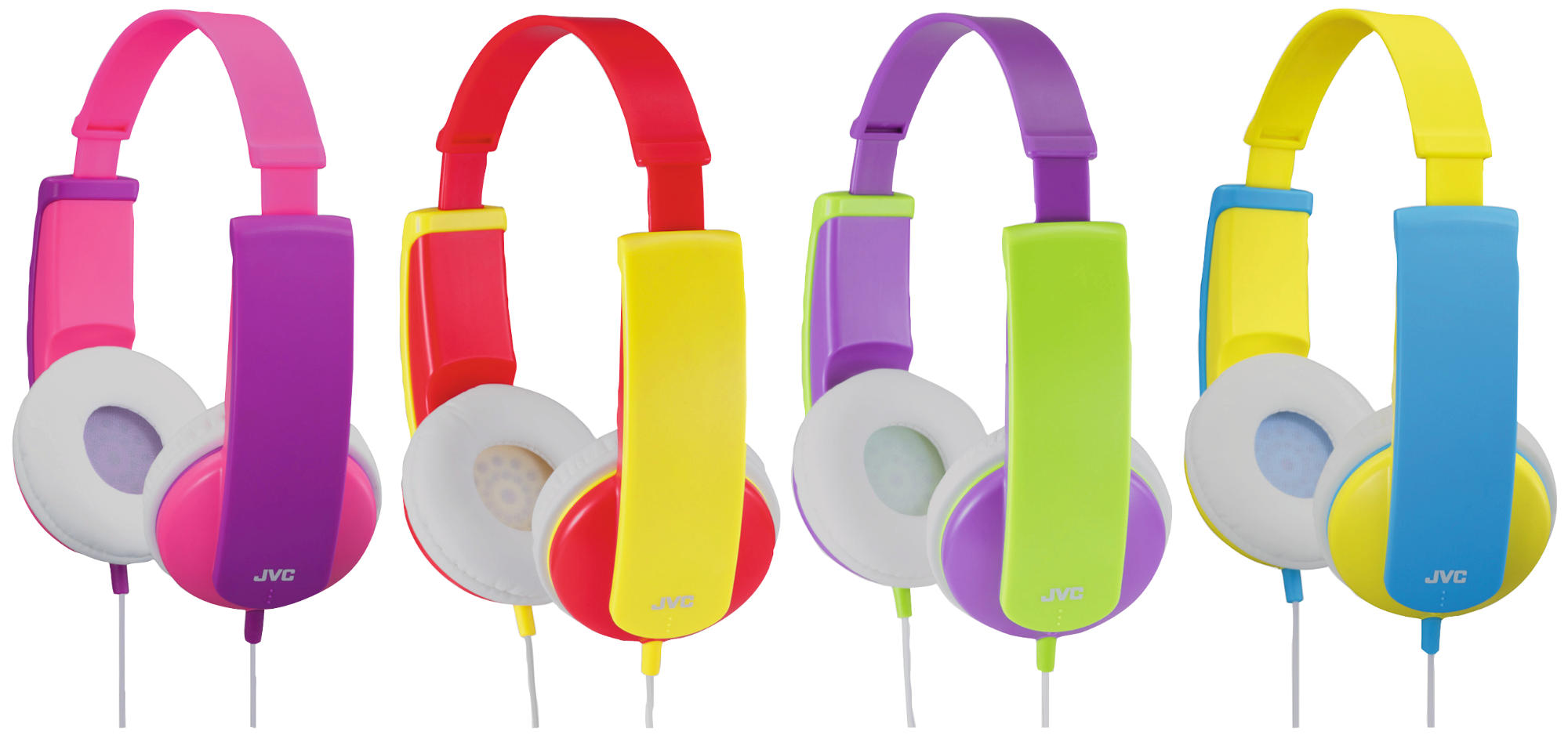 JVC HA-KD5-R, On-ear Kopfhörer Rot, Gelb, Weiß