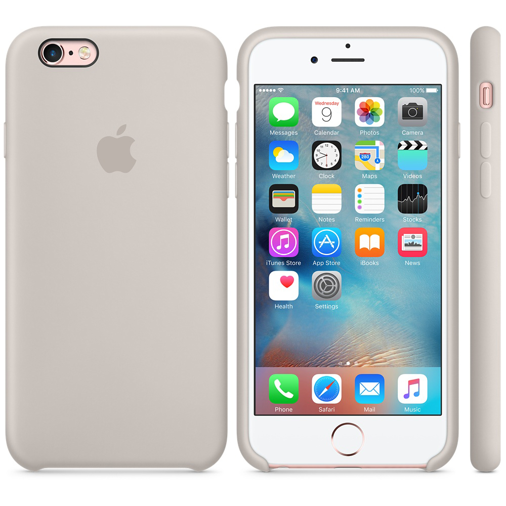 APPLE iPhone 6s Silikon Case, Backcover, Apple, iPhone 6s, Stein