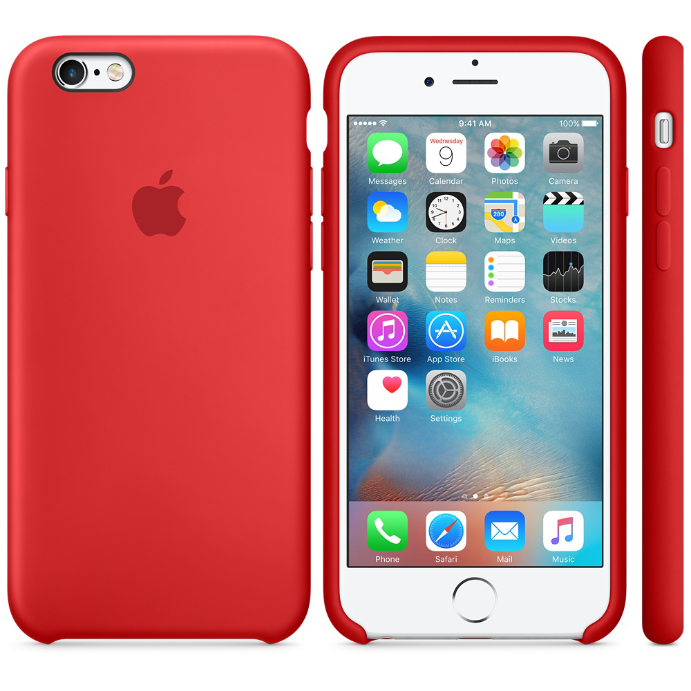 APPLE iPhone 6s Silikon Case, Backcover, Apple, iPhone 6s, Rot