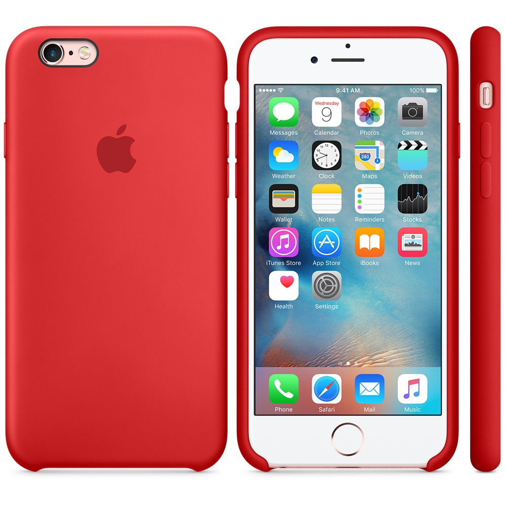 APPLE iPhone 6s Silikon Case, Backcover, Apple, iPhone 6s, Rot