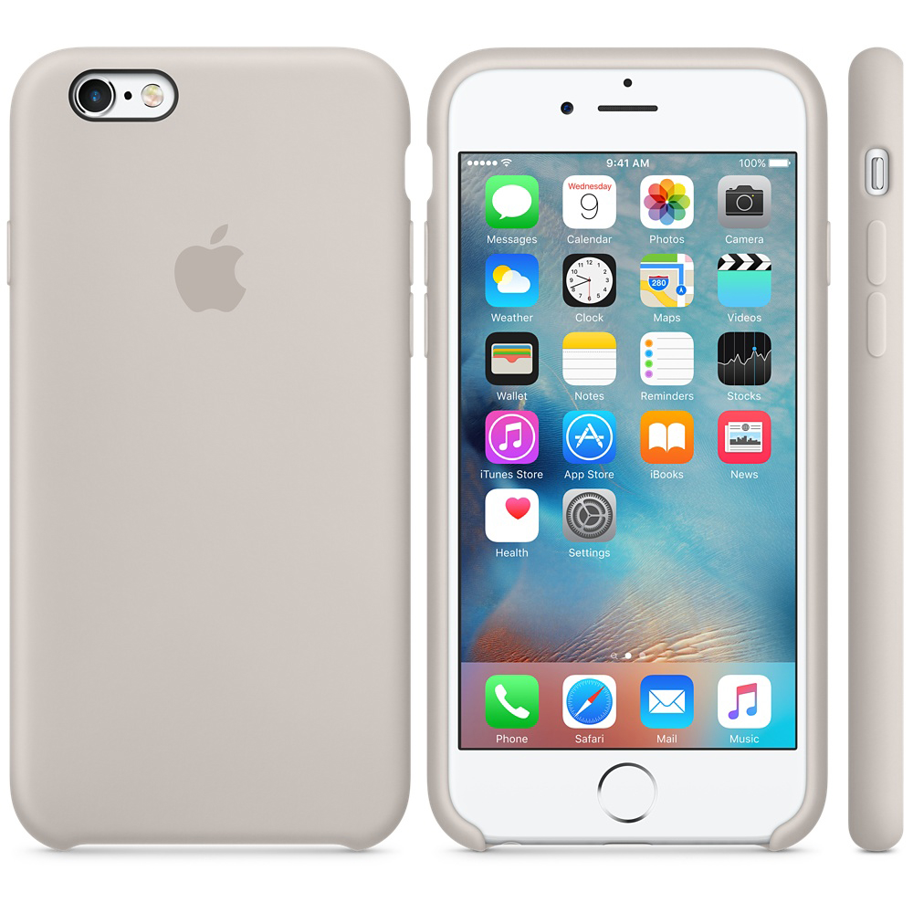 APPLE iPhone 6s Silikon Case, Backcover, Apple, iPhone 6s, Stein