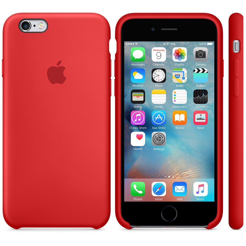 APPLE iPhone 6s Silikon Case, Backcover, Apple, iPhone 6s, Rot