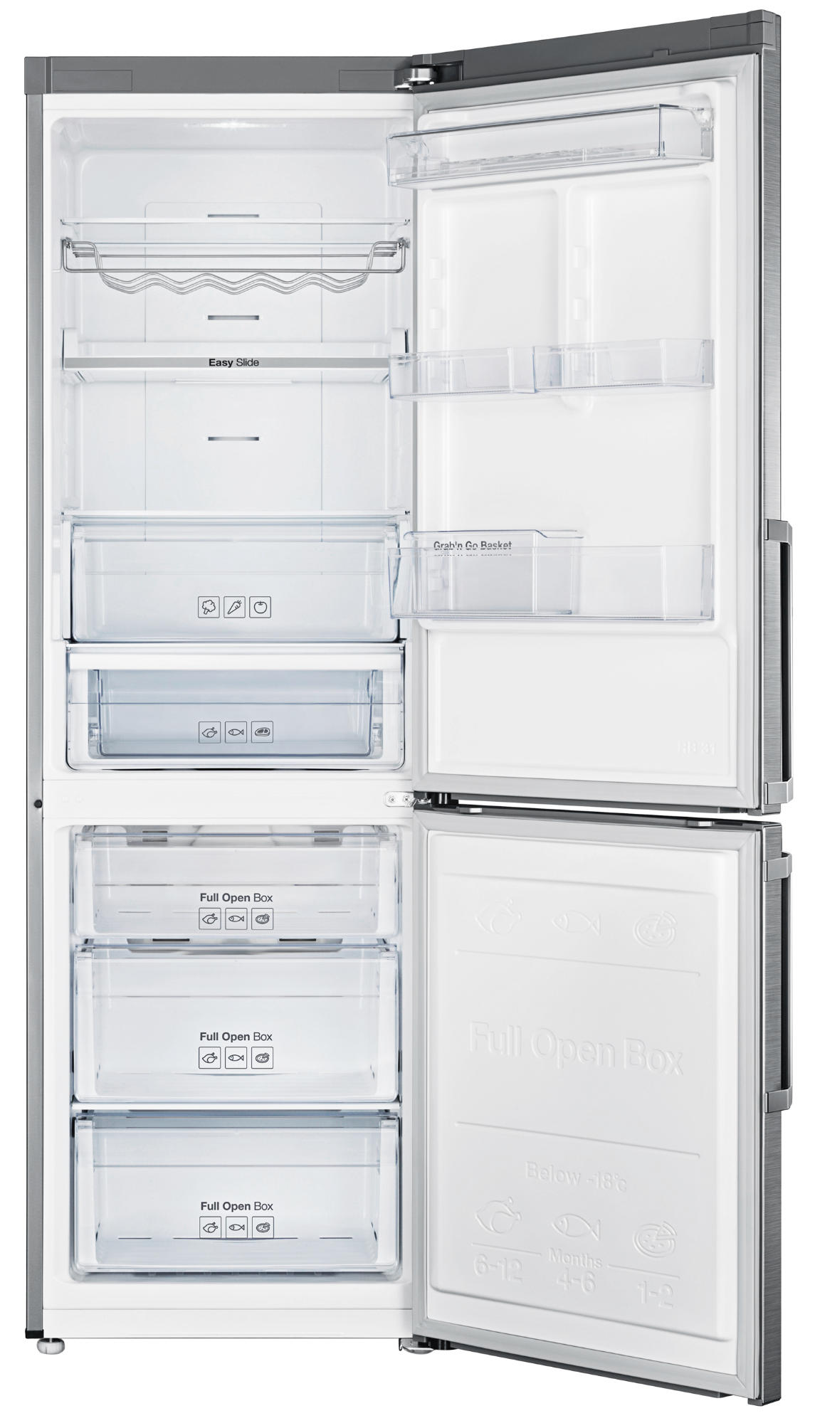 Frigorífico combi - Samsung RB31FEJNCSS/EF No Frost, 185cm, Clase A++, Inox Antihuellas