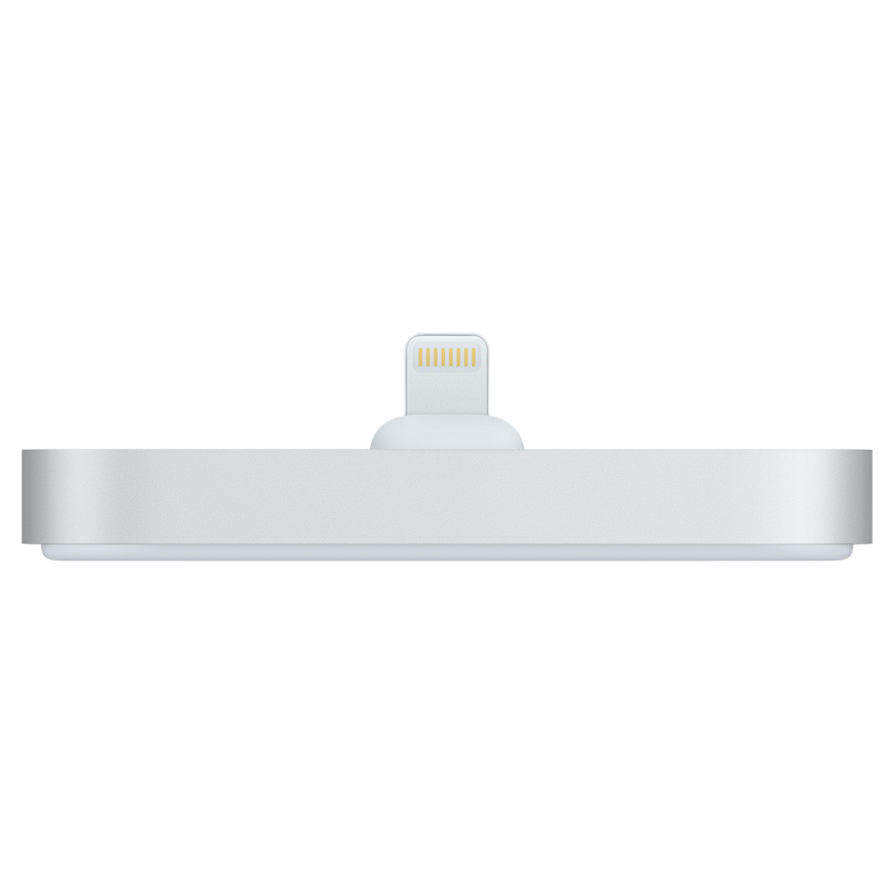 Ein weißer Apple Lightning-zu-USB-Adapter.
