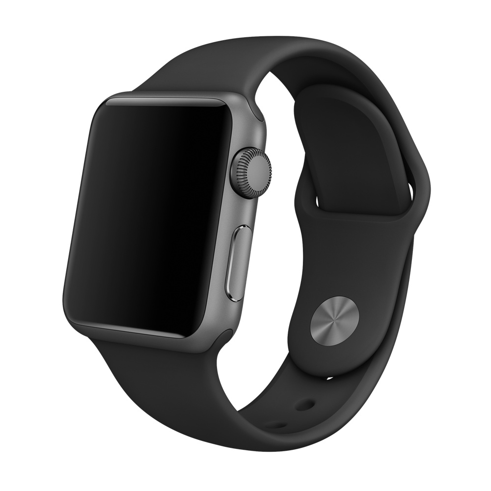 APPLE MJ4F2ZM/A Sportarmband, Schwarz, mit Stiftschließe in Space Schwarz