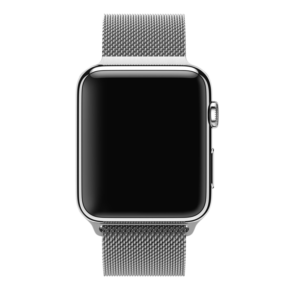 APPLE MJ5F2ZM/A Milanese Loop Armband für Apple Watch 42 mm, Armband, Silber