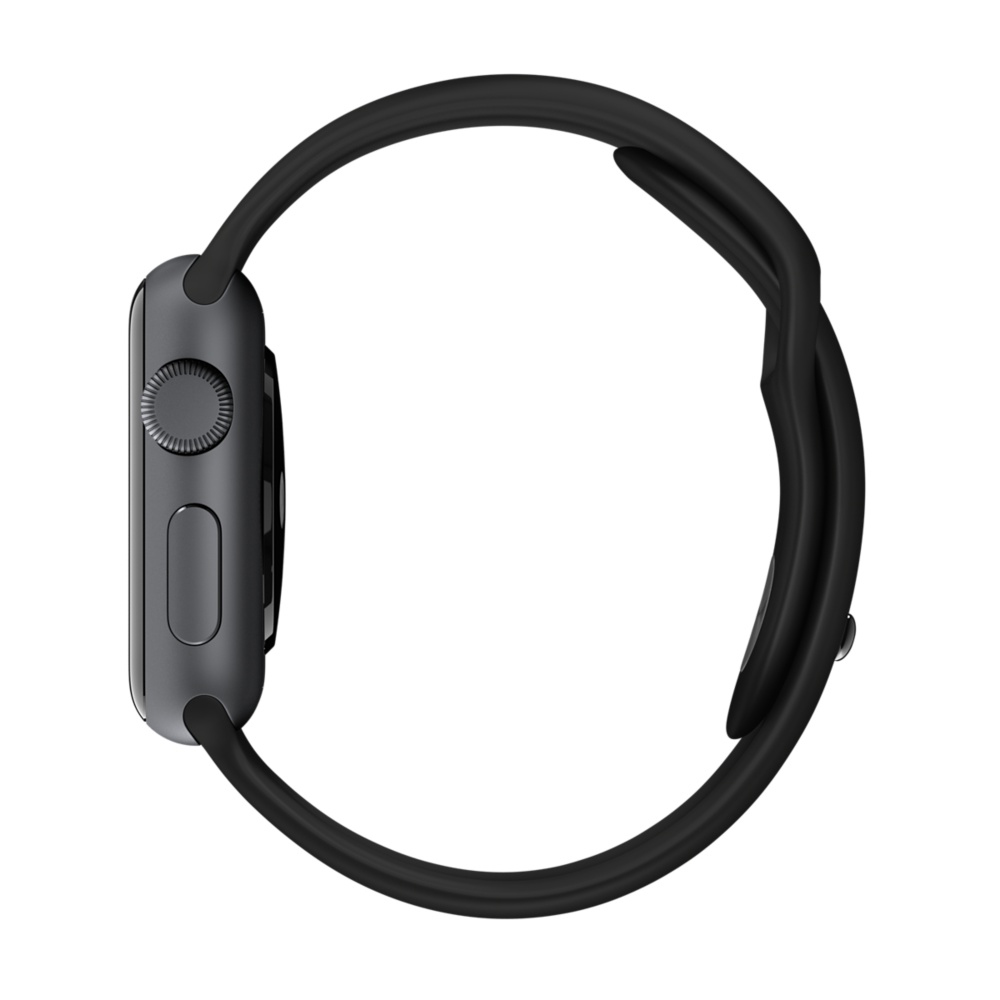 APPLE MJ4F2ZM/A Sportarmband, Schwarz, mit Stiftschließe in Space Schwarz