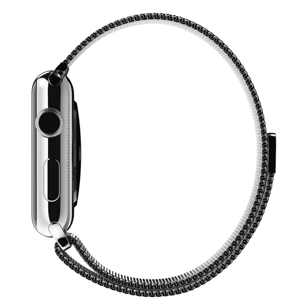 APPLE MJ5F2ZM/A Milanese Loop Armband für Apple Watch 42 mm, Armband, Silber