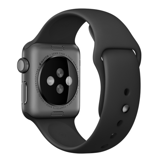 APPLE MJ4F2ZM/A Sportarmband, Schwarz, mit Stiftschließe in Space Schwarz