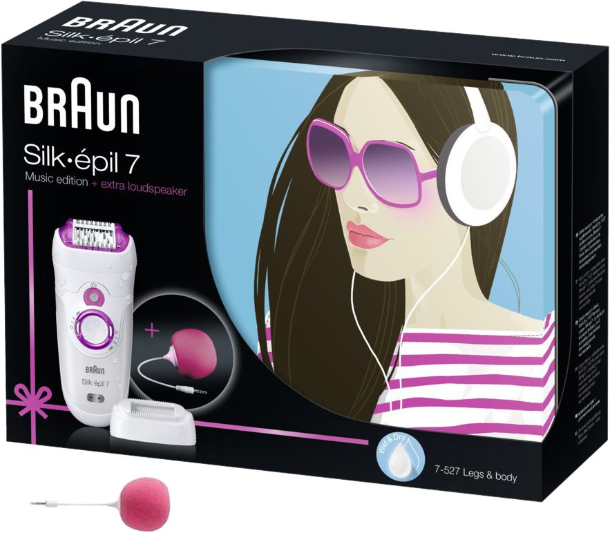 BRAUN Silk-épil SE7527 epilátor + hangszóró