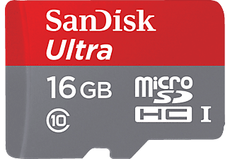 SANDISK microSDHC 16GB Ultra Class10 UHS-I, 80MB/s + adapter (139730) (SDSQUNC-016G-GN6IA)