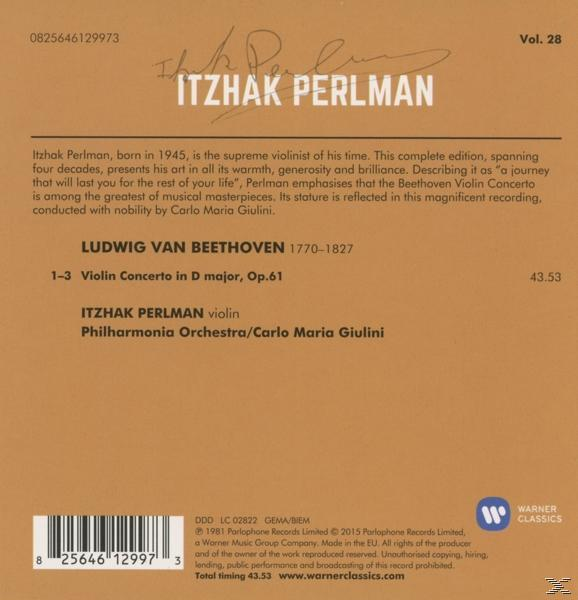 Itzhak Perlman, Carlo Maria Giulini, VARIOUS - Violinkonzert  - (CD)