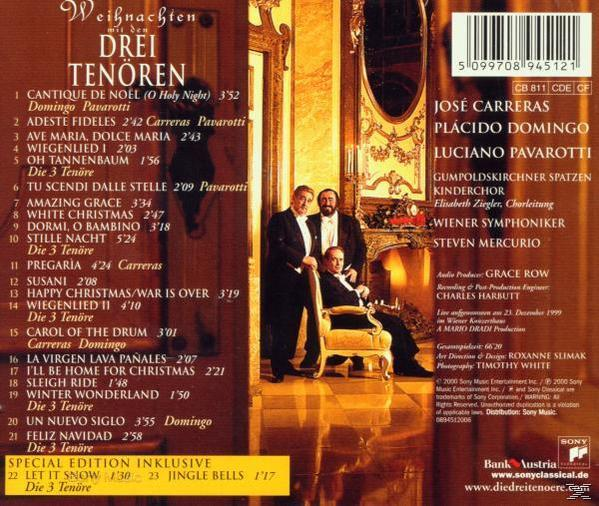 A Három Tenor CD borítója, José Carreras, Plácido Domingo és Luciano Pavarotti.