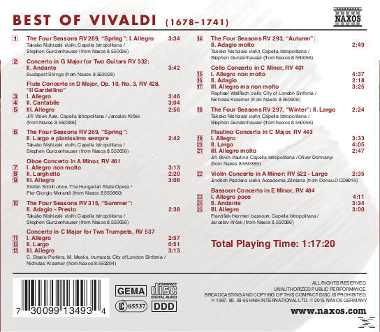 VARIOUS - Best Of Vivaldi  - (CD)