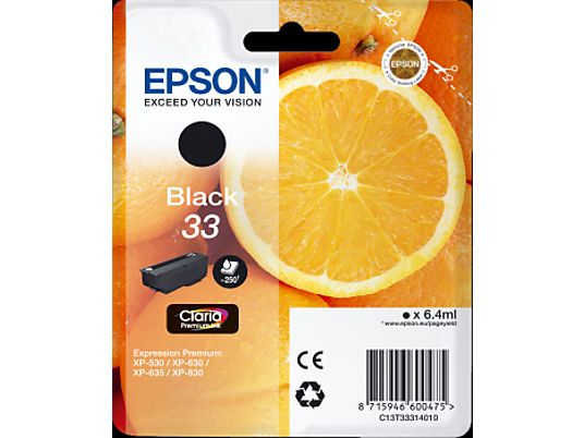 EPSON Orange, 33, Schwarz, C13T33314012
